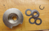 Globe Knife Plate Coupling 747-2, Plate Coupling Shims 747-9, Retaining Ring 747-19